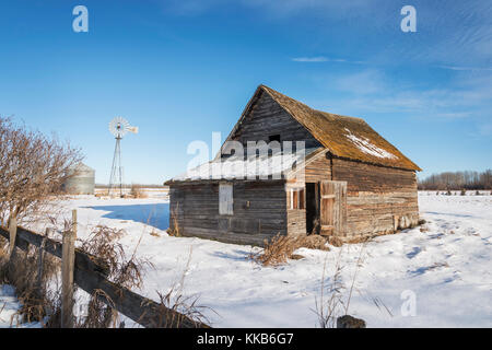 Verlassenen Hof Haus auf der pariries Stockfoto