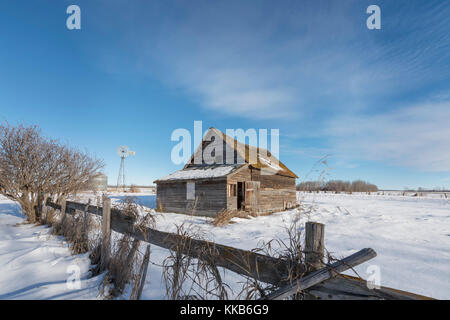 Verlassenen Hof Haus auf der pariries Stockfoto