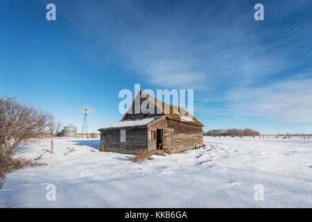 Verlassenen Hof Haus auf der pariries Stockfoto