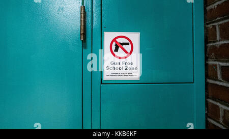 Innenraum der städtischen Schule in Portland, Maine Stockfoto