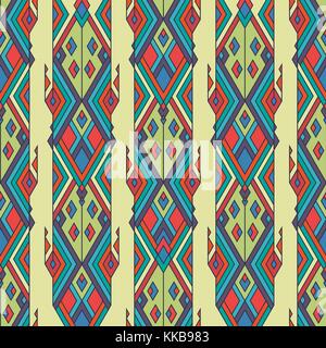 Vektor tribal Vintage ethnischen nahtlose Muster. Aztec, mexikanischen, Navajo, afrikanischen Motiv Stock Vektor