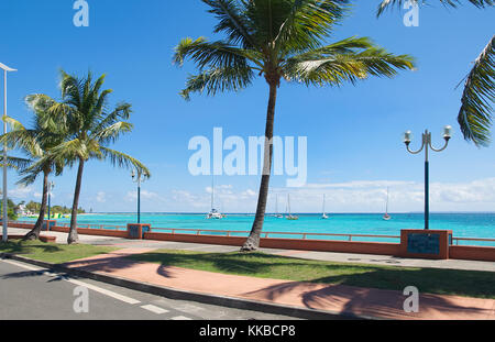 Tropischen Strand von Sainte Anne - Karibik - Guadeloupe tropischen Insel. Stockfoto