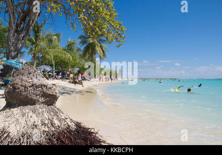 Tropischen Strand von Sainte Anne - Karibik - Guadeloupe tropischen Insel. Stockfoto