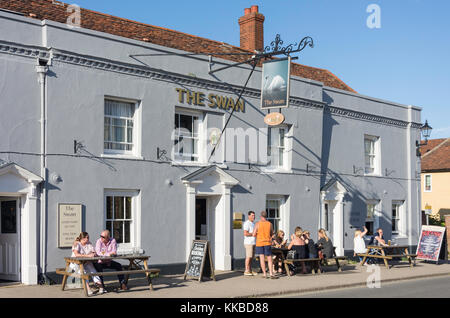 Das Swan Hotel, Watling Street, Thaxted, Essex, England, Vereinigtes Königreich Stockfoto