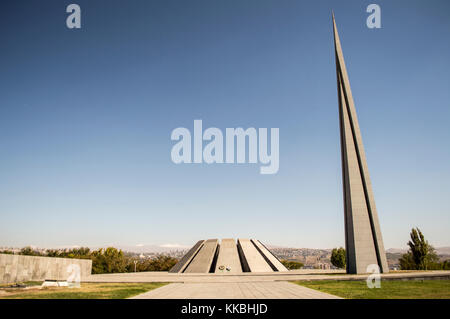 Tsitsernakaberd armenischen Völkermord Denkmal, Eriwan, Armenien. Stockfoto