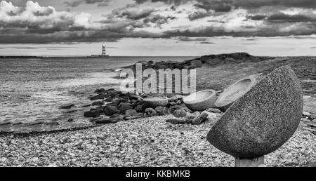 Sunderland Strand Skulpturen roker Stockfoto