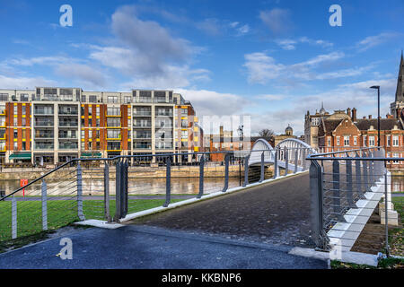 Bedford Riverside auf der Great Ouse Fluss Stockfoto