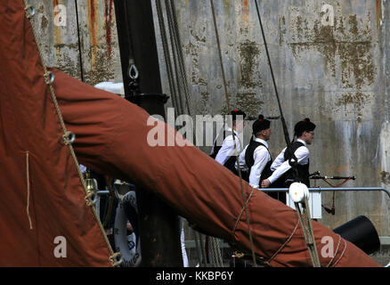 Portsoy Festival ist jeden Sommer gefeiert im Hafen. Diese traditionelle Fischerdorf liegt an der Nordküste von Aberdeenshire, Schottland, Großbritannien Stockfoto