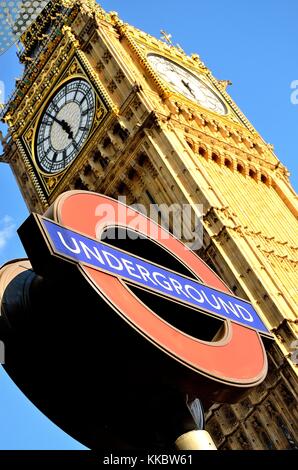 Fotos von London meist rund um die Themse und Westminster mit dem London Eye und die Houses of Parliament in Aussicht über die Landschaft. Stockfoto