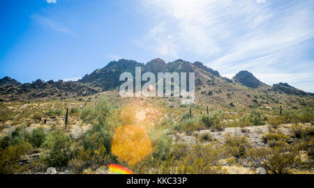 Piestewa Peak im Phoenix Mountain Recreation Area erhalten, Phoenix, Arizona, USA. Stockfoto