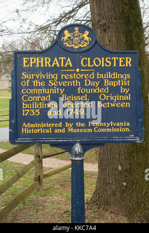 Ephrata Cloister religiösen Gemeinschaft PA Stockfoto