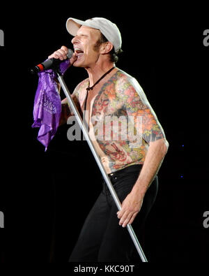 PHOENIX, Arizona: David Lee Roth von Van Halen tritt am 28. September 2015 im Ak-Chin Pavilion in Phoenix auf Stockfoto