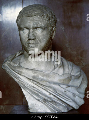 Caracalla (188-217), formal bekannt als Antoninus. Römische Kaiser. Mehrere Dynastie. Marmorbüste, 211 AD. Louvre Museum. Paris. Frankreich. Stockfoto