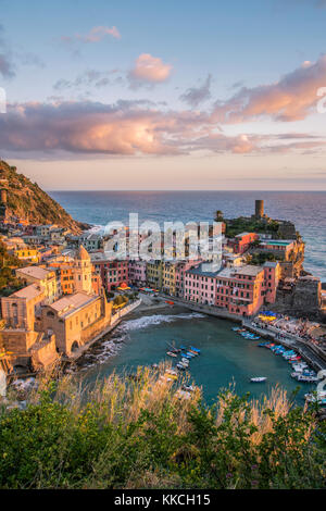 Vernazza, Cinque Terre, Ligurien, Italien Stockfoto