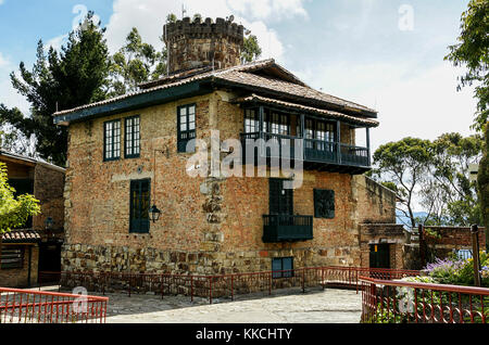Seilbahnstation in Monserrate Hügel in Bogota Stockfoto