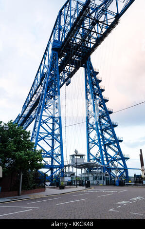 Die T-Stücke Transporter Bridge (1911) - DENKMALGESCHÜTZTE Brücke Stockfoto