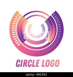 Kreis logo Form auf weißem isoliert. Vector Illustration. Stock Vektor