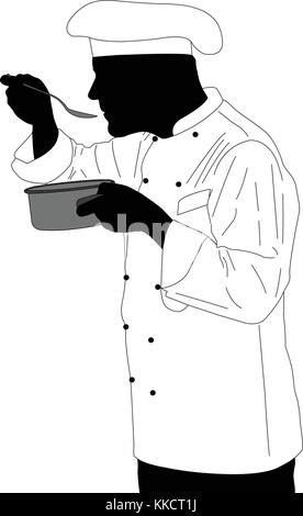 Küchenchef Weinprobe sauce Illustration - Vektor Stock Vektor