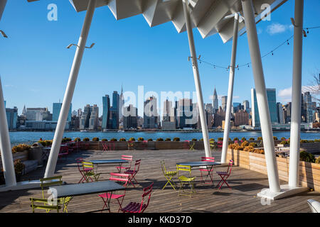 Midtown Manhattan Blick von Long Island City Stockfoto