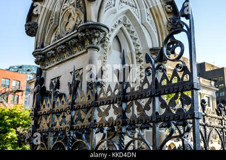 Eisen Zaun Element schließen in Ottawa, Kanada. Stockfoto