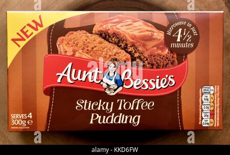 Tante Bessies Sticky Toffee Pudding Stockfoto