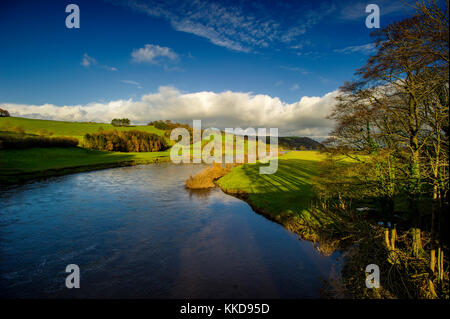 Fluss Lune, Lancashire. Bild von Paul Heyes, Montag, 27. November 2017. Stockfoto