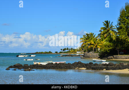 Malheureux, Mauritius - Jan 7, 2017. Marine von Cap Malheureux, Mauritius Mauritius im Indischen Ozean ist bekannt für seine funkelnden Kristall und turquo Stockfoto