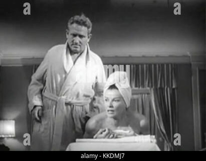 Spencer Tracy und Katharine Hepburn in Adams Rippe trailer Stockfoto