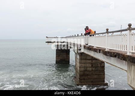 Rettungsschwimmer an Galle Face Green in Colombo, Sri Lanka. Stockfoto