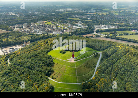 Die Flucht Miner's Lamp, Halde Rheinpreussen, Moers, Ruhrgebiet, Rheinland, Niederrhein, Nordrhein-Westfalen, Deutschland, Moers, Ruhrgebiet, Rheinland Stockfoto