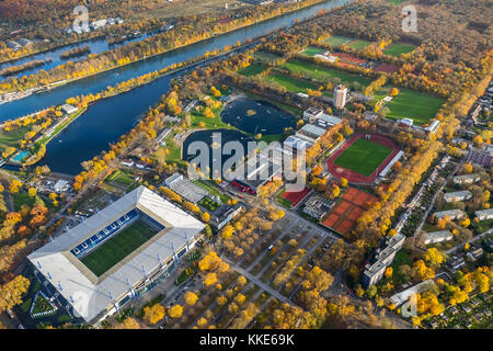 Schauinsland Travel Arena, Wanheim Sports Park, Wedau Sports Park, Wedau an der Wedau Regatta Course, Duisburg, Ruhrgebiet, Nordrhein-Westfalen, Deutschland Stockfoto