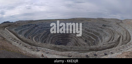 Antenne Panoramablick zu öffnen Diamond Mine Stockfoto