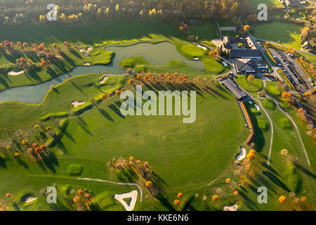 Golf Club am Kloster-Kamp e.V., Golfplatz am Kloster Kamp, GOBA Kamp-Lintfort GmbH, Grüns, Bunker, Hecken, Kamp-Lintfort, Ruhrgebiet, Niederrhein, N Stockfoto