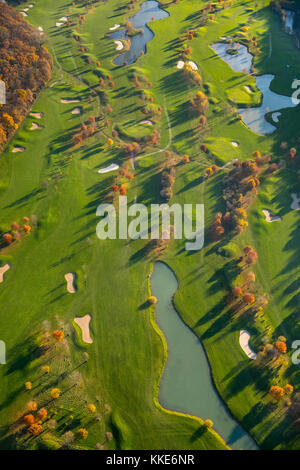 Golf Club am Kloster-Kamp e.V., Golfplatz am Kloster Kamp, GOBA Kamp-Lintfort GmbH, Grüns, Bunker, Hecken, Kamp-Lintfort, Ruhrgebiet, Niederrhein, N Stockfoto