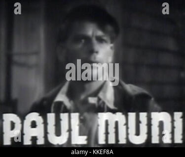 Paul Muni in Schwarz Fury trailer Stockfoto