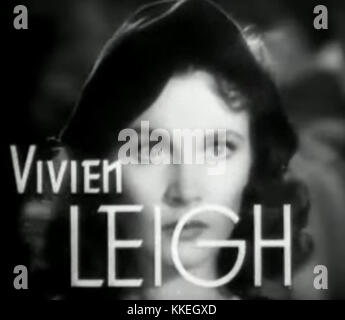 Vivien Leigh spielt die Hauptrolle im Trailer für den Film Waterloo Bridge aus dem Jahr 1940 und zeigt ihre legendäre Rolle in diesem klassischen Kriegsdrama über Liebe und Opfer. Stockfoto