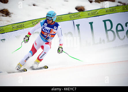 Beaver Creek, Colorado. 1. Dez, 2017. In der Schweiz, Patrick Kueng Nr. 58, Kreuze, um das Ende der Super G Konkurrenz während der FIS Audi Greifvögel Wm, Beaver Creek, Colorado. Credit: Cal Sport Media/Alamy leben Nachrichten Stockfoto