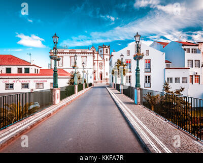 Nordeste Dorf in Sao Miguel, Azoren, Portugal - traditionelle historische Architektur Stockfoto