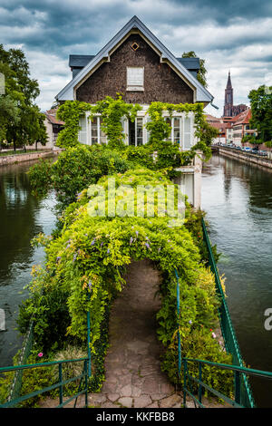 Atemberaubende Aussicht von Straßburg in Frankreich im Sommer Stockfoto