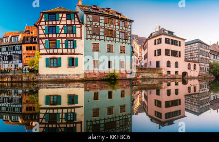 Atemberaubende Aussicht von Straßburg in Frankreich im Sommer Stockfoto