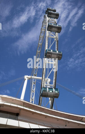 Der Singapore Flyer, in Singapur fotografiert vom Boden aus Stockfoto