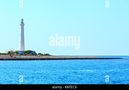 Leuchtturm San Vito lo Capo, Sizilien, Italien. Stockfoto