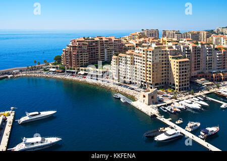 Der Hafen von Fontvieille Hafen im Fürstentum Monaco Stockfoto