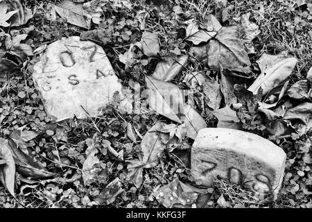 Unbekannte lote Nr. 707 und Nr. 708 der Konföderierten Armee. Stockfoto