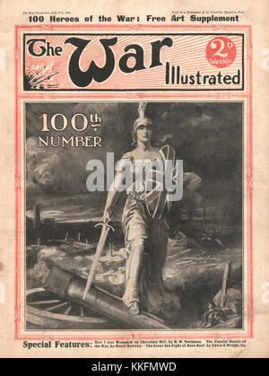 1916 Krieg illustriert Britannia Stockfoto