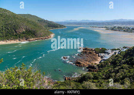 Lagune in der Nähe von Knysna, Garden Route, Südafrika Stockfoto