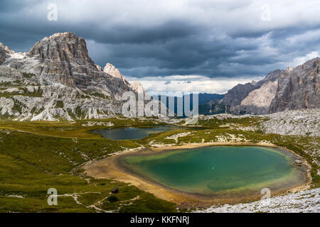 Paternkofel Circuit, Lago dei Piani, Crodon di San Candido, Nationalpark drei Zinnen, Dolomiten, Südtirol, Italien Stockfoto