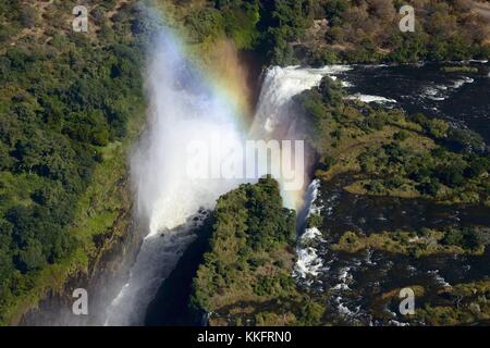 Devils Cataract, Zambesi River, Victoria Falls, Sambia und Simbabwe | Nutzung weltweit Stockfoto