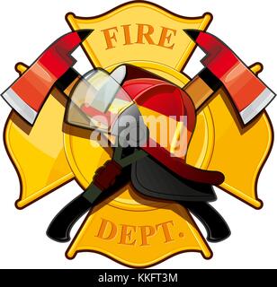 Feuerwehr Abzeichen Stock Vektor