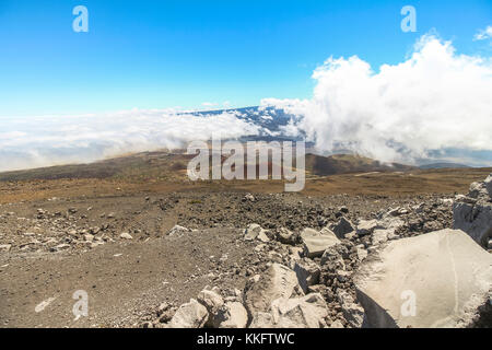 Blick vom Gipfel des Mauna Kea über Landschaft, Hawaii Big Island Stockfoto